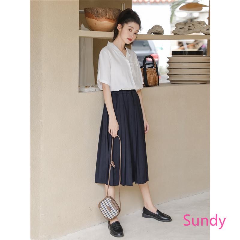 Áo Sơ Mi Cổ Chữ V Phong Cách Retro Thời Trang Mùa Hè Cho Nữ