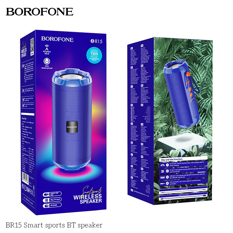 Loa Bluetooth Borofone BR15 Âm Thanh Lớn Rõ - BH 1 Năm (MÀU SẮC NGẪU NHIÊN) - Bảo hành 06 tháng