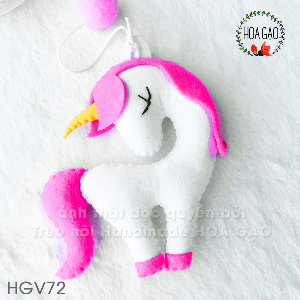 Treo nôi, đồ chơi treo cũi handmade HOA GẠO GNV72 vải cao cấp, kích thích thị giác, giáo dục sớm cho bé
