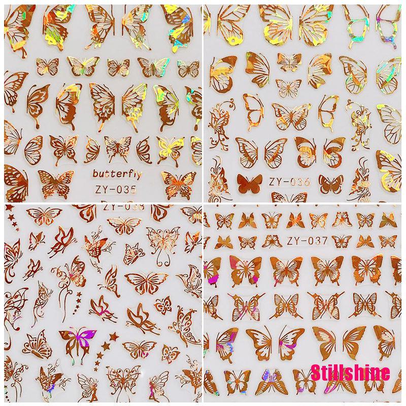 Miếng Dán Trang Trí Móng Tay Hình Bướm Dễ Thương