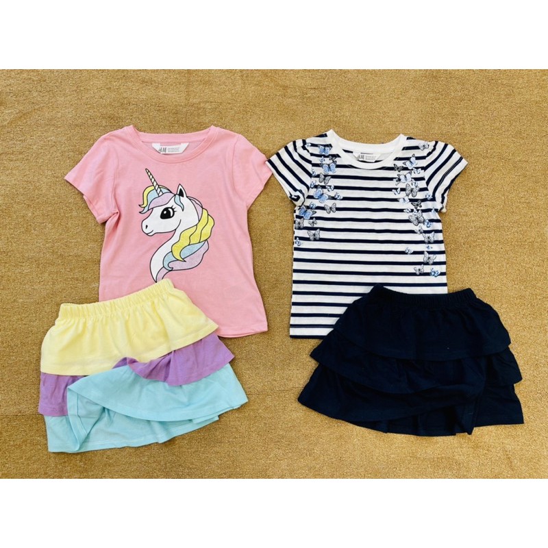 Set áo + chân váy bé gái HM.