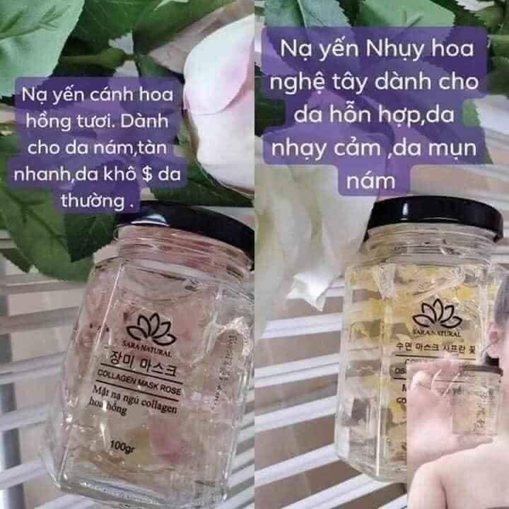 Nạ ngủ Yến tươi collagen {Freeship} tặng kèm cọ quét nạ