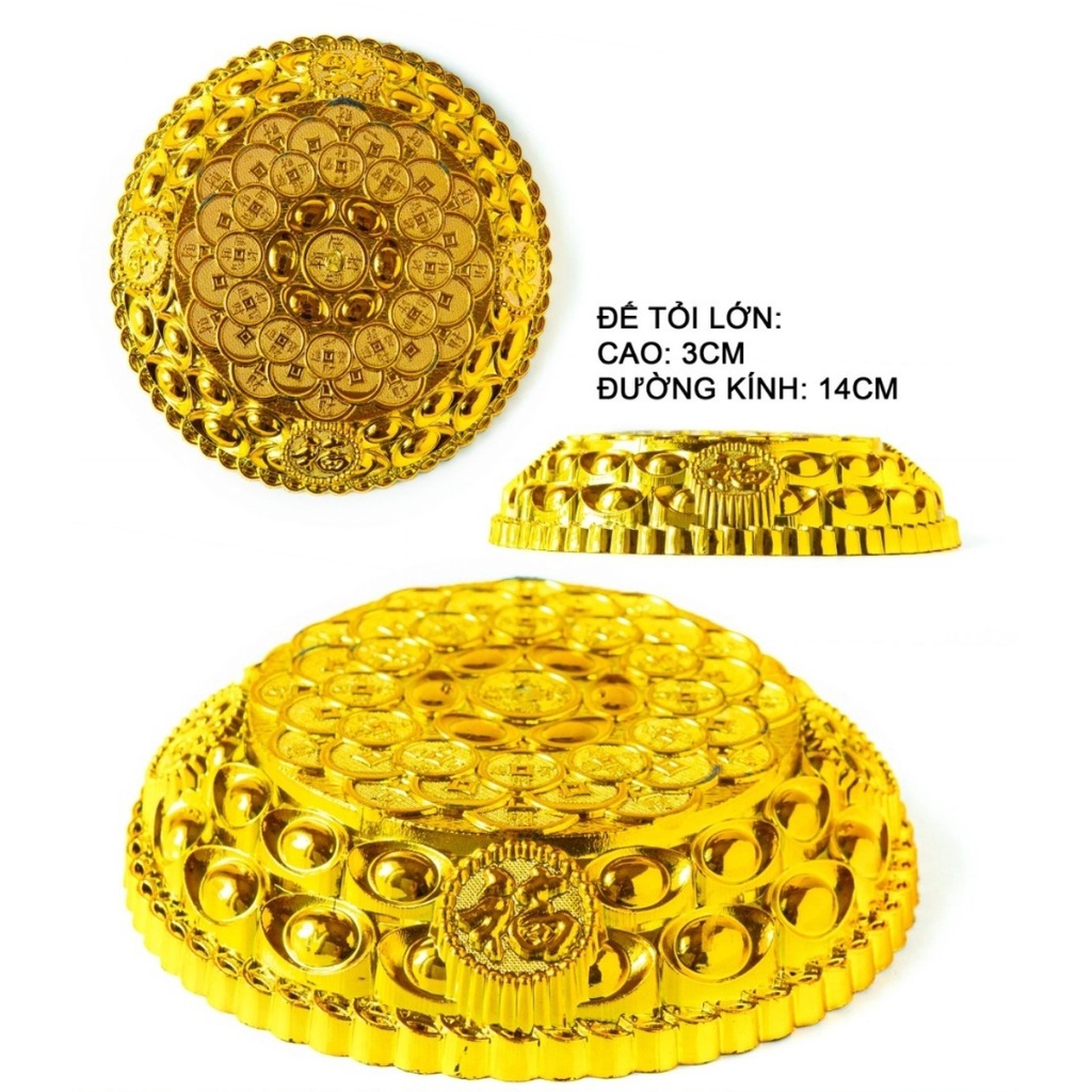 Đế làm tỏi chưng thần tài trang trí tết size 10-12-15 cm