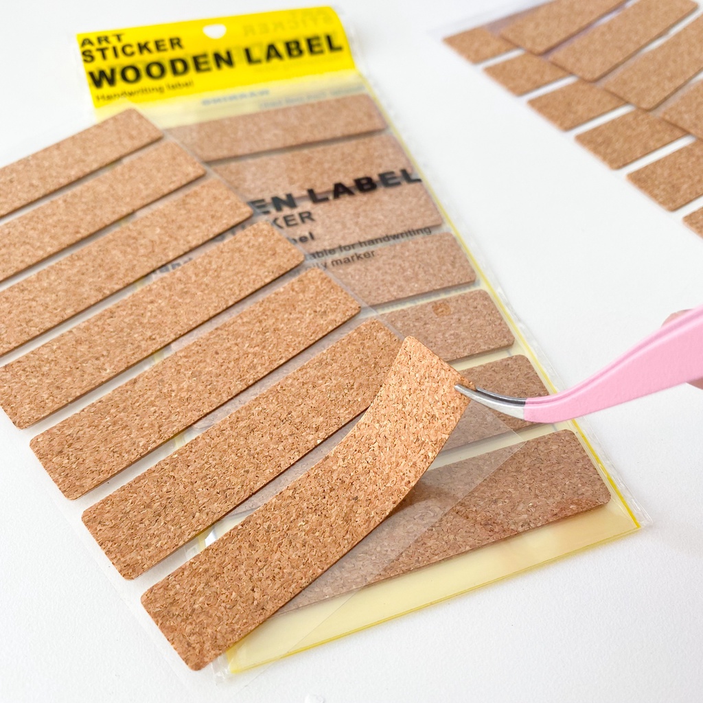 Sticker Nhãn Gỗ Bần - Nhãn Phân Biệt Sản Phẩm - Nhãn Ghi Tên Sản Phẩm l Hidari shop
