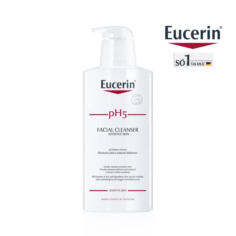 Eucerin - Sữa Rửa Mặt cho da nhạy cảm Eucerin PH5 Facial Cleanser Sensitive Skin