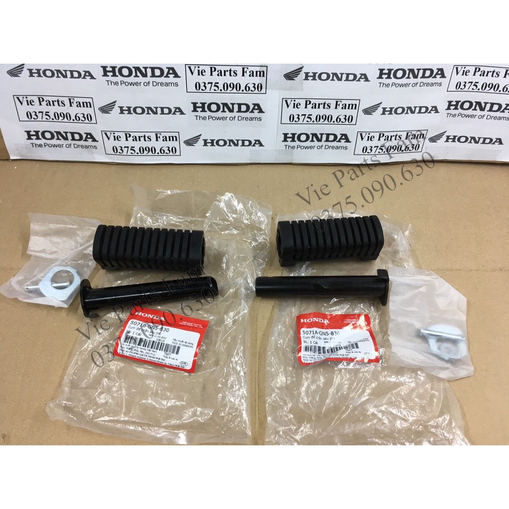 Bộ cao su gác chân sau trái phải Wave ZX, Super Dream, Wave nhỏ 2 bóng đời đầu, hàng din honda mới 100%