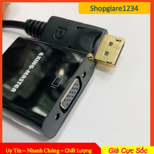 [Mã ELFLASH5 giảm 20K đơn 50K] Cáp Displayport to VGA KING-MASTER KY-M361W