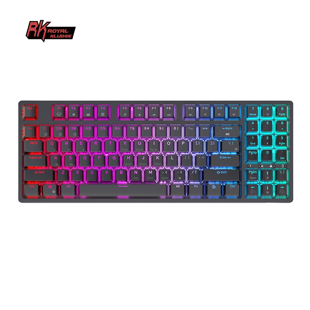 Bàn phím cơ không dây Royal Kludge RK92 NEW HOTSWAP, Led RGB, Type C, Bluetooth 5.0, Wireless 2.4G - CHÍNH HÃNG