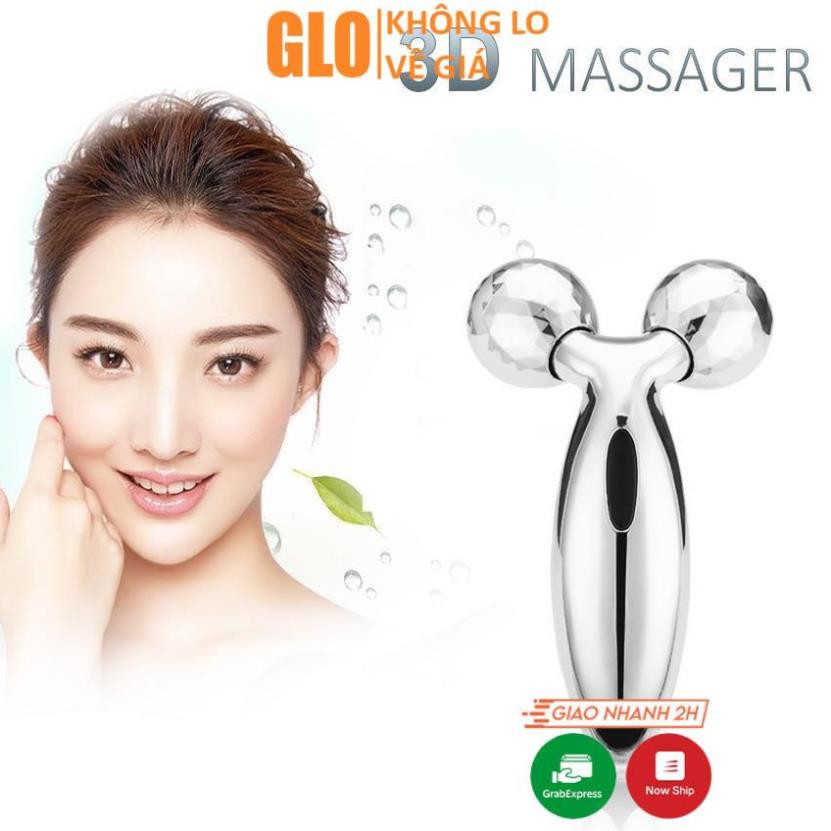 Cây Lăn Massage Mặt 3D Loại Lớn - Mát Xa Đẹp Da, Tạo Cằm V-Line, Thon Gọn Đùi, Giảm Mỡ Bụng GloMart