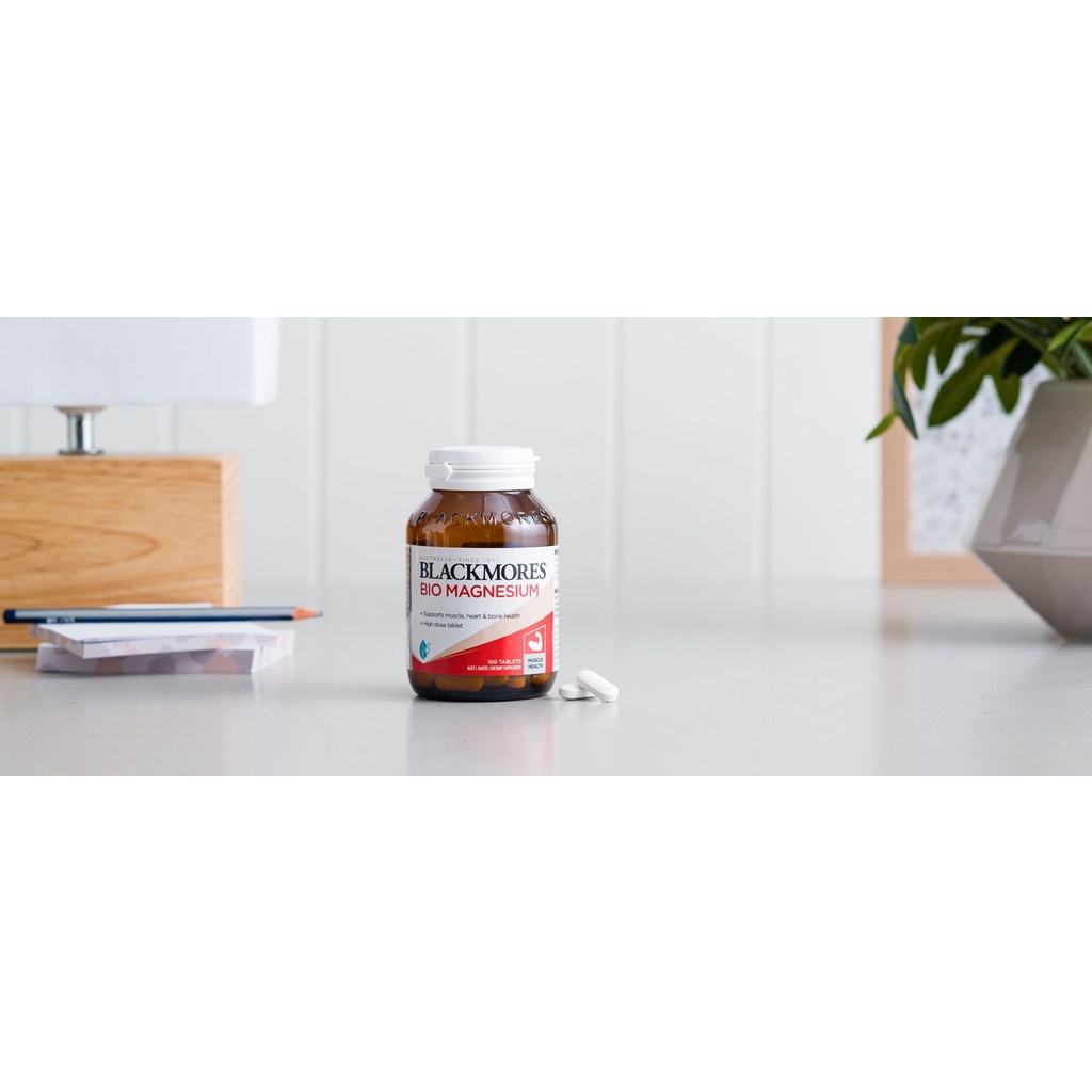 Viên Uống Bổ Sung Magie, Hỗ Trợ Sức Khỏe Cơ Bắp - Blackmores Bio Magnesium - 50/100/150 viên