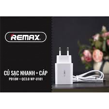 BỘ CỦ SẠC NHANH + KÈM CÁP Remax WK PD18W + QC3.0 WP-U101