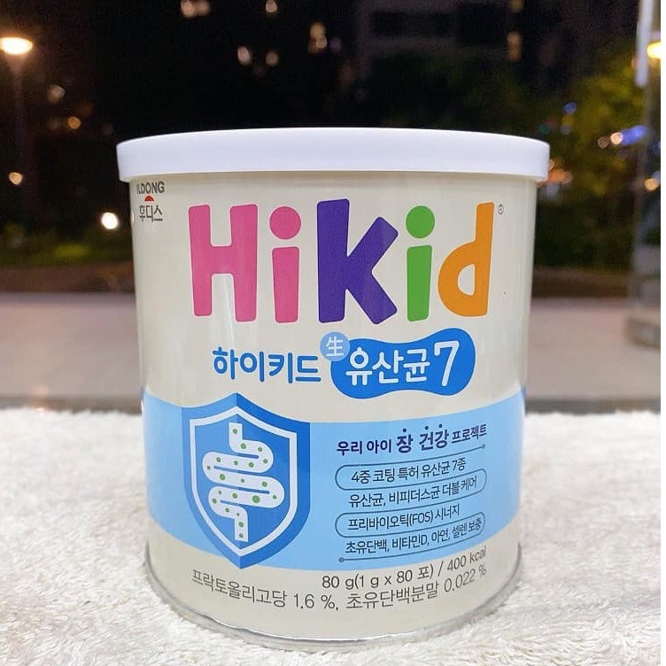 Men vi sinh kết hợp sữa non Hikid 2 in 1 sản phẩm mới đến từ Hàn Quốc- 80 gói date 1/2024