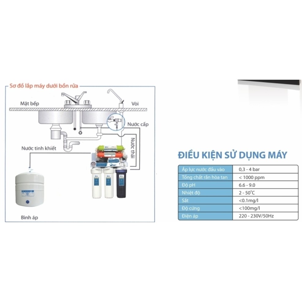 Máy lọc nước tinh khiết FujiE RO-09 lắp âm tủ (9 cấp lọc) thương hiệu Nhật Bản