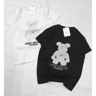 [ HÀNG  CHUẨN ]Áo phông in gấu LVT kèm túi zip (kèm  ảnh thật video áo thật)