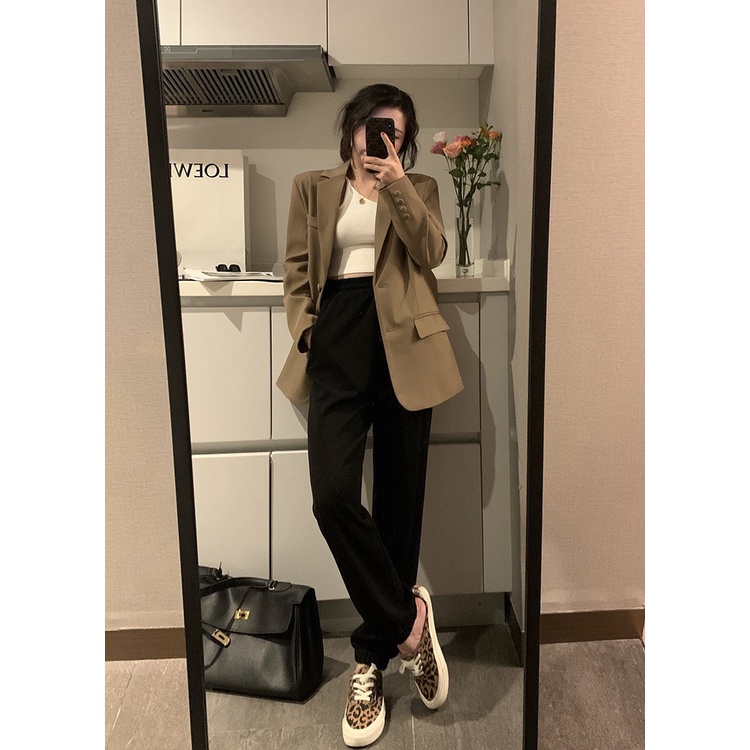 Áo blazer nữ khoác dài tay ĐEN, Áo vét nữ sang xịn fom rộng cá tính | BigBuy360 - bigbuy360.vn