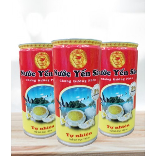 Túi nước yến sào SEND'S NEST cao cấp LON chưng đường phèn (6 x 180ml)