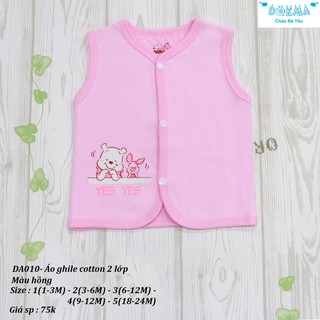 Dokma - Ao ghile cotton 2 lớp 0-24m