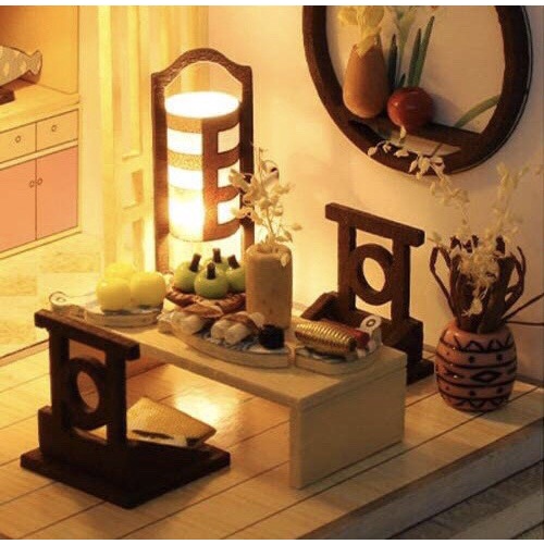 Bộ Thủ Công Mô Hình Lắp Ráp Nhà Búp Bê DIY : Căn Nhà Xinh Xăn M027 - Tặng Keo Sữa