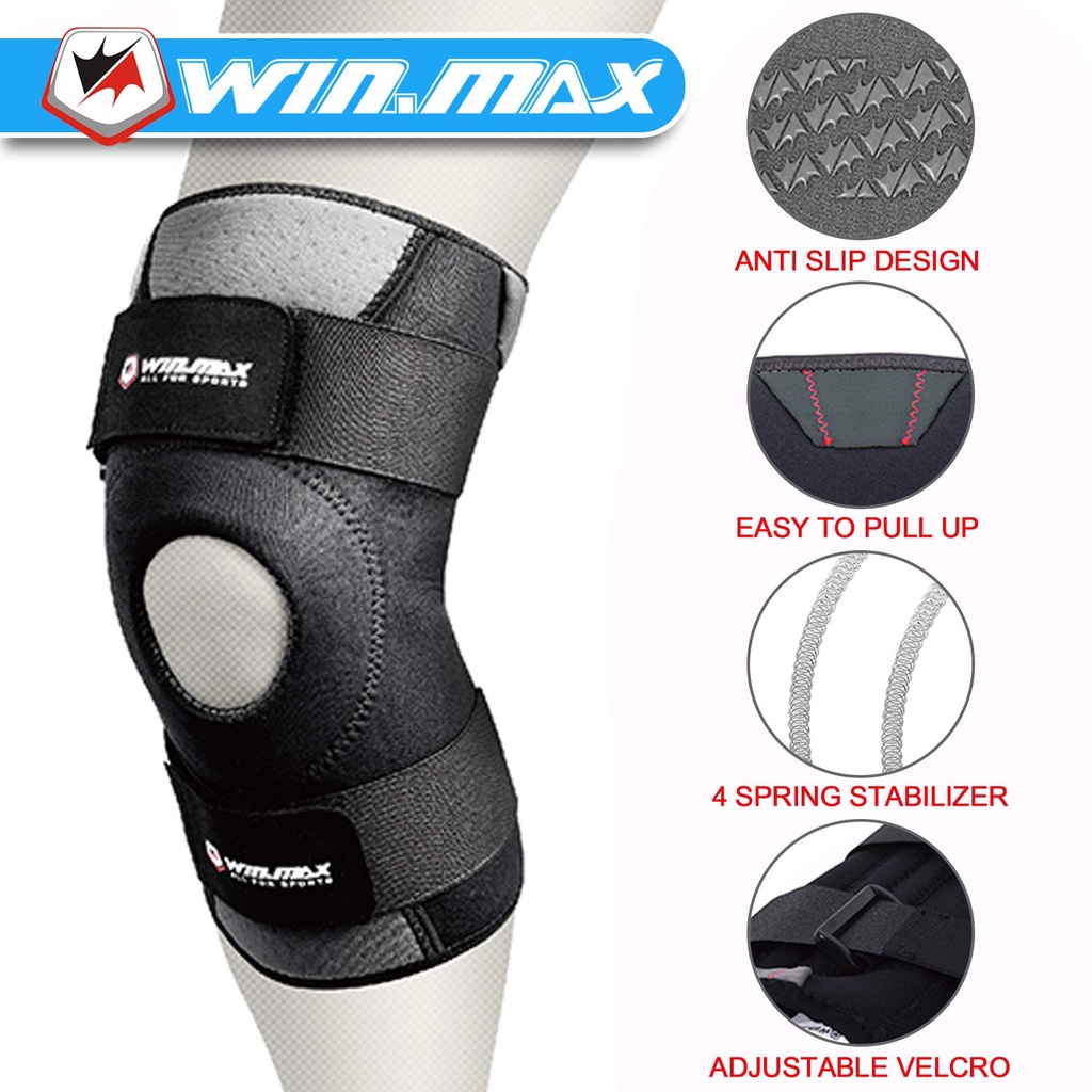 Đai quấn WINMAX bằng cao su tổng hợp bảo vệ đầu gối thiết kế co giãn có thể điều chỉnh