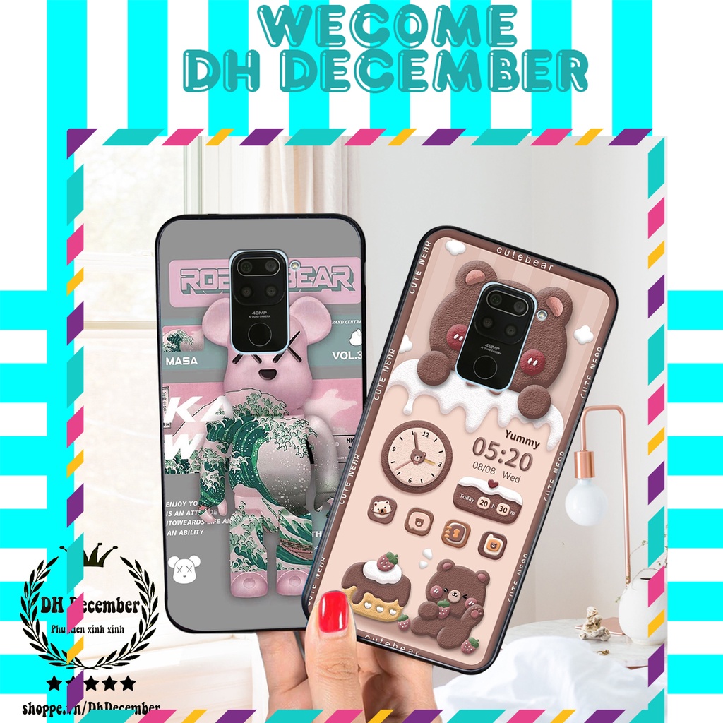 Ốp lưng Xiaomi REDMI NOTE 9 in hình 3D GẤU HỒNG-GẤU BE3R -XINH XẺO CỰC ĐẸP