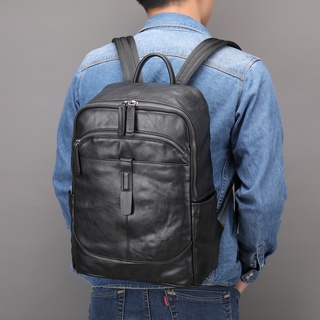 Ba lô nam da bò thật; balo da bò nam nữ bp403lea - 100% da bò thật, bh 3 năm
