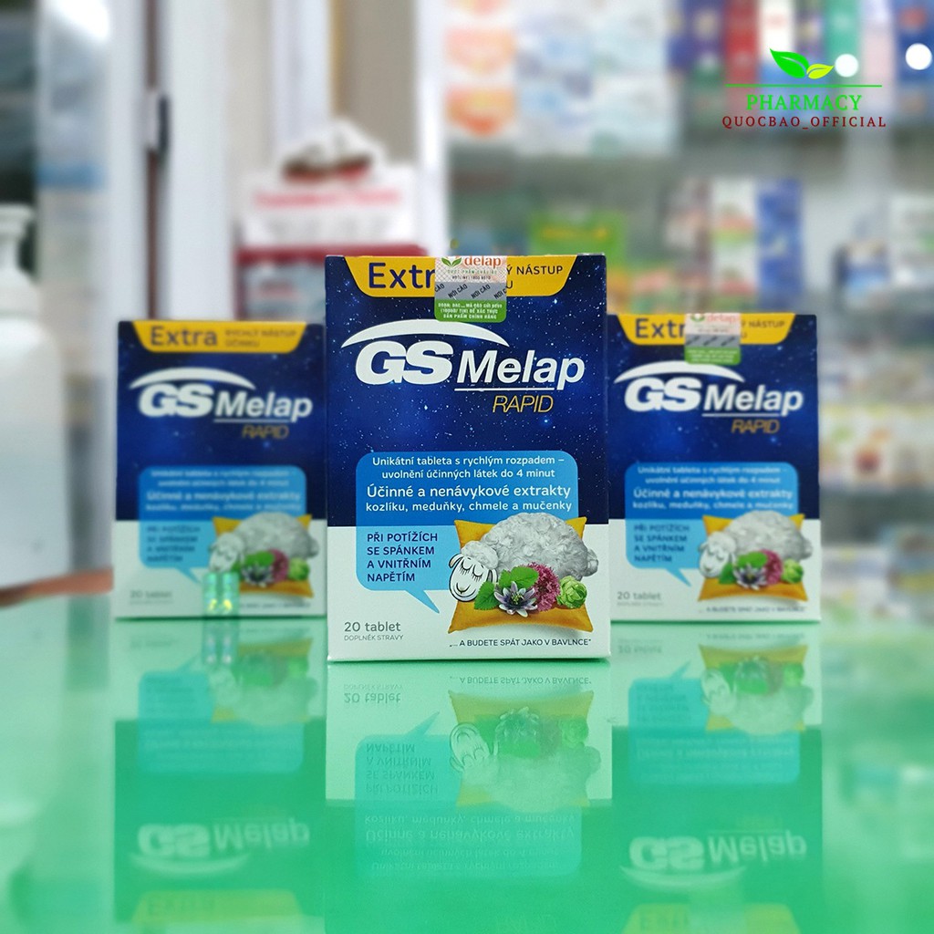 GS Melap Rapid ☪ Hỗ trợ giúp ngủ ngon, ngủ sâu giấc, cải thiện mất ngủ ☪ Nguồn gốc thiên nhiên an toàn