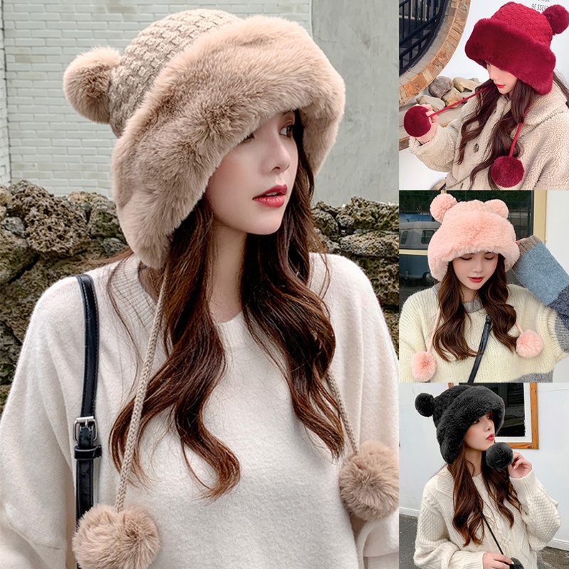 Mũ beanie Trùm Đầu Ấm Áp Thời Trang Thu Đông