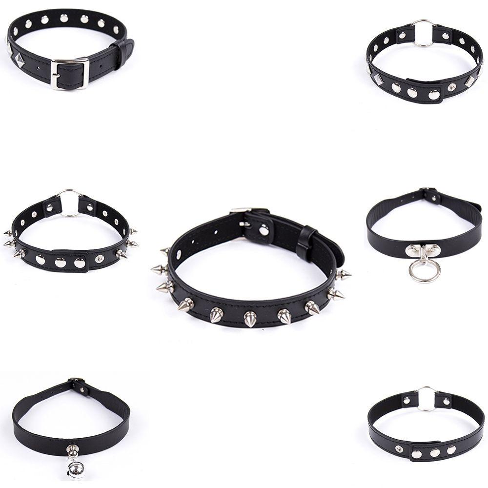 Vòng Cổ Choker Da Đính Chuông Phong Cách Rock