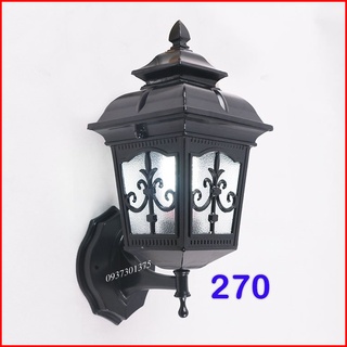 [ Tặng Kèm Bóng Led ] Đèn Tường Ngoại Thất SV270BK Chất Liệu Hợp Kim Gang và Kính - Bền Đẹp Chịu Mưa Năng Chống Oxi Hóa