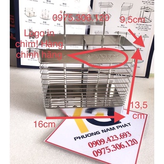 Ống đựng đũa muỗng 2 ngăn 100% inox SUS 304 OD02 trong nhà bếp ĐÁNH BÓNG ĐẸP HÀNG ĐẶT VUÔNG ĐÔI