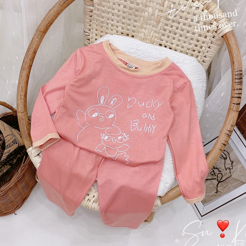 Bộ thun lạnh dài tay cho bé trai và bé gái 7-17kg