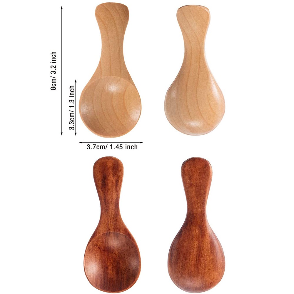 Muỗng Cà Phê/Múc Mật Ong/Bột Bằng Gỗ Hình Hoa Sen Mini Dễ Thương