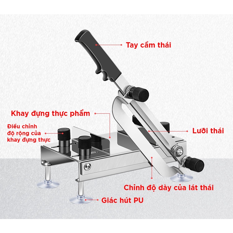 Máy thái thịt ĐA NĂNG - INOX - THỰC PHẨM ĐÔNG LẠNH, DÒ, CHẶT GÀ VỊT XƯƠNG - DAO CẮT THÁI THỊT CHỐNG RỈ, DỈ, GỈ