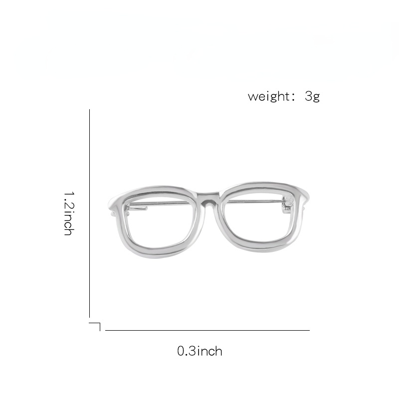 Ghim Cài Áo Hình Mắt Kính Màu Vàng / Bạc Phong Cách Cổ Điển Thời Trang