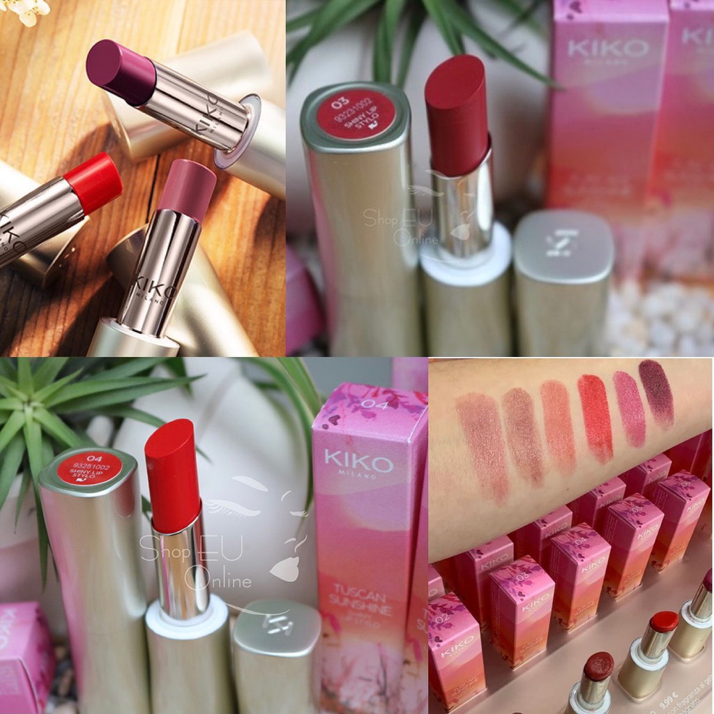 Son Kiko Son Môi Son Lì Chính Hãng Tuscan Sunshine Shiny Lip Stylo - Kiko Milano - Italy