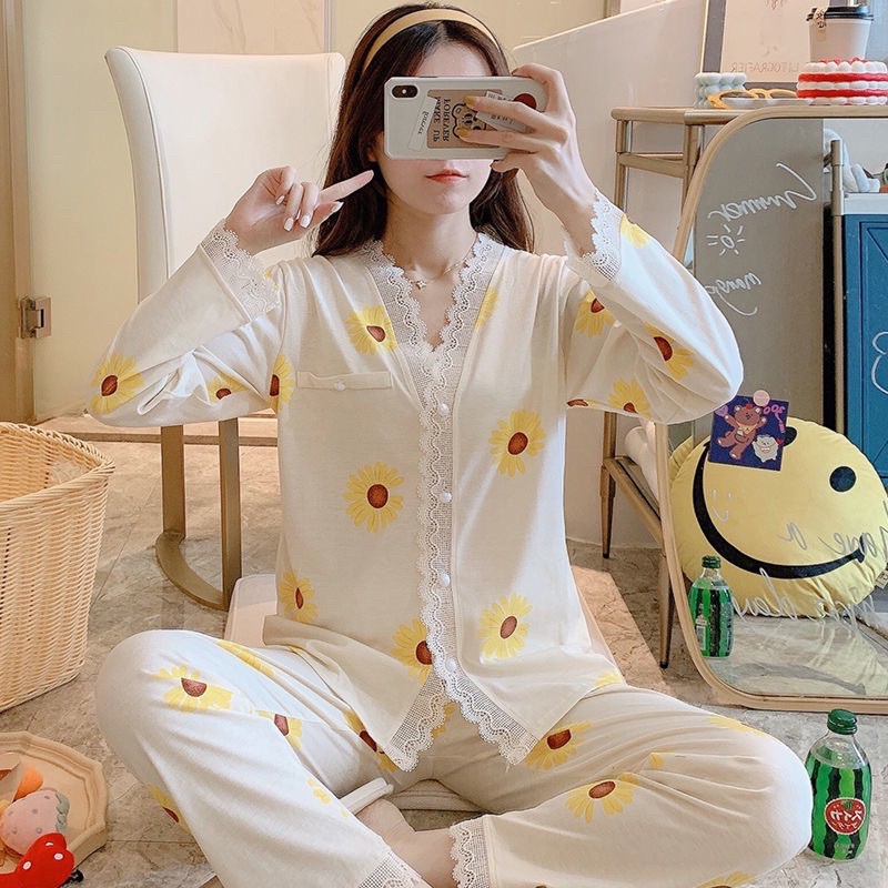 Bộ mặc nhà tiểu thư thanh lịch, sang trọng