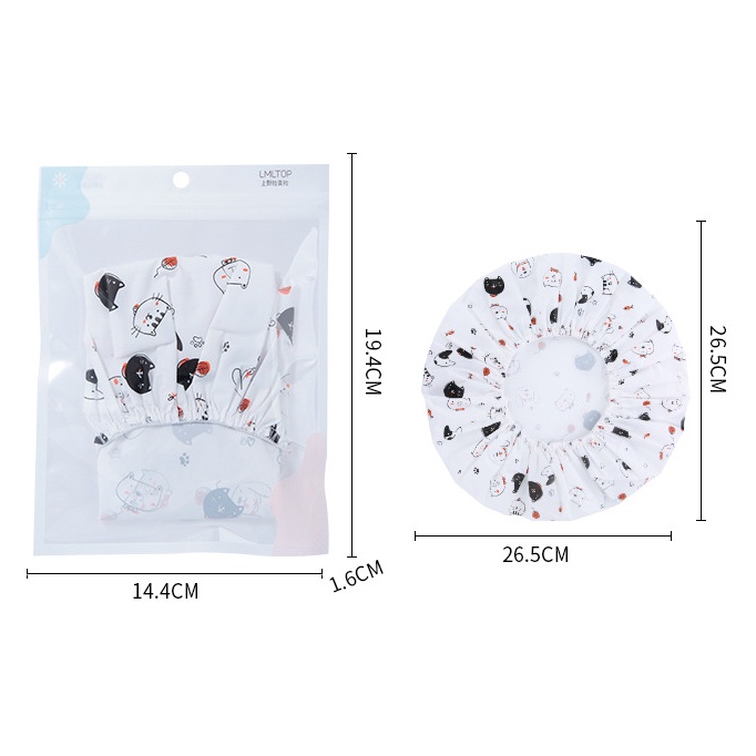 - Mũ Ủ Tóc, Trùm Đầu Tắm Dày Dặn Chống Thấm Nước Cao Cấp Hình Mèo Dễ Thương