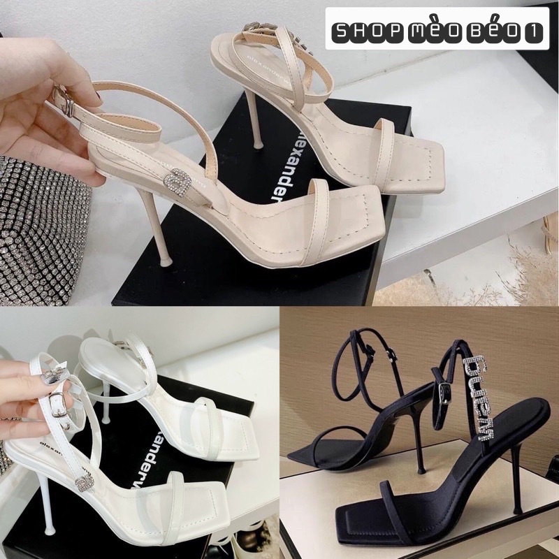 Sandal alex wang quai đá gót nhọn fullbox