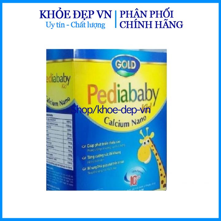 Siro bổ sung canxi Pediababy kid gold Calcium Nano (hộp 20 ống)