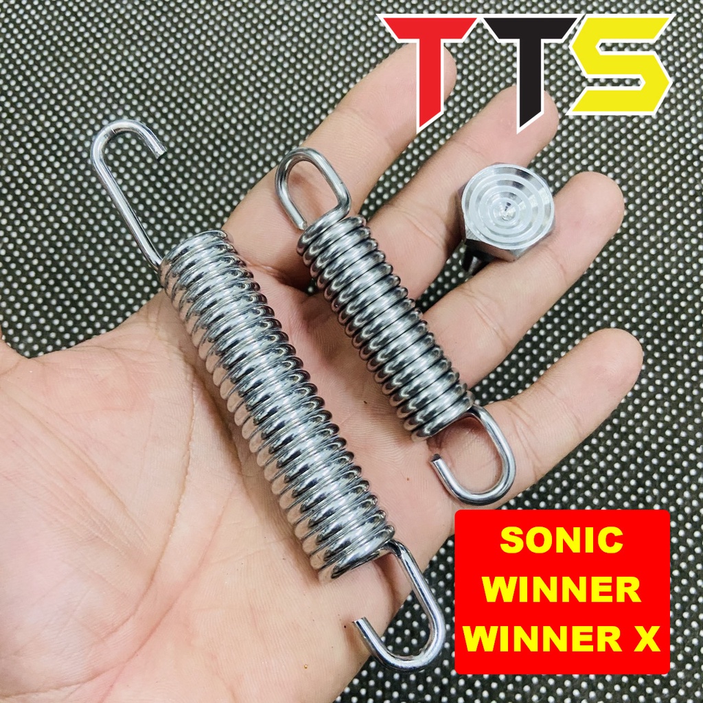 Bộ 3 lò xo chống đứng, chống nghiêng kèm ốc chân chống cho xe Honda WINNER, WINNER X, SONIC
