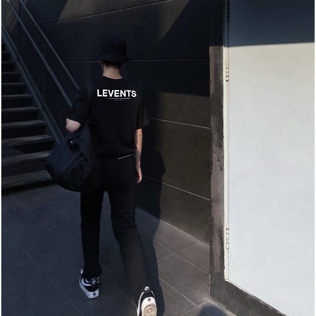 Áo thun LEVENTS XL Logo Black/ White