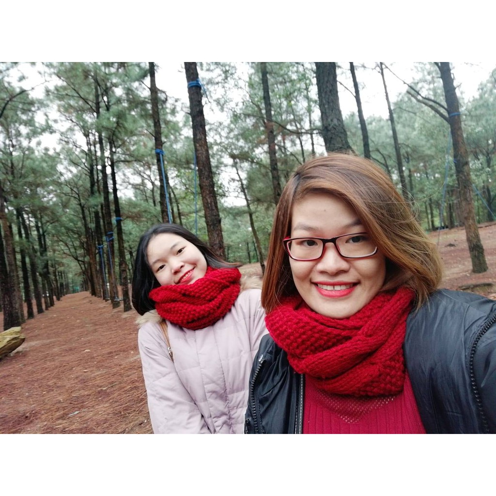 Khăn len ống đan tay - Khăn len handmade