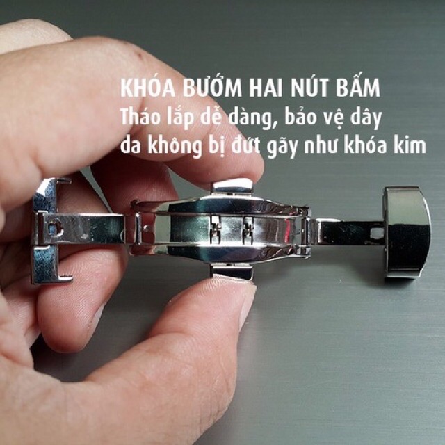 Khoá Bướm Đồng Hồ Dây Da.