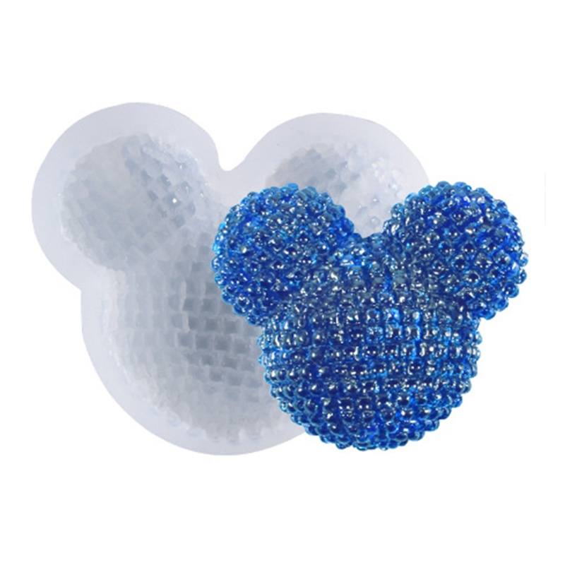 Khuôn Silicone Làm Móc Khóa Ba Chiều Hình Gấu Bằng Epoxy Pha Lê Ba Chiều DIY