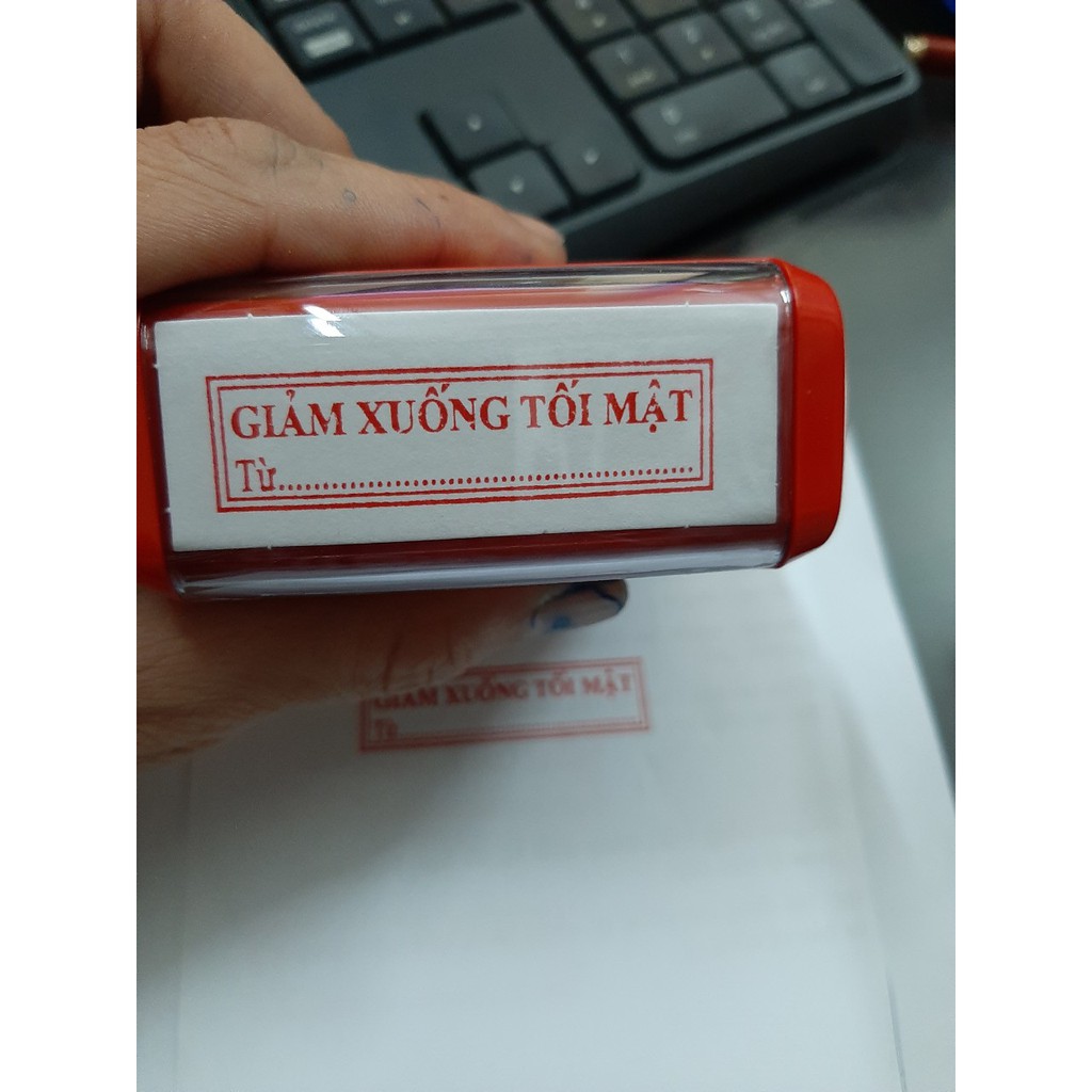 Con dấu &quot;GIẢM XUỐNG TỐI MẬT&quot; (Chuẩn thông tư 24 Bộ Công An)