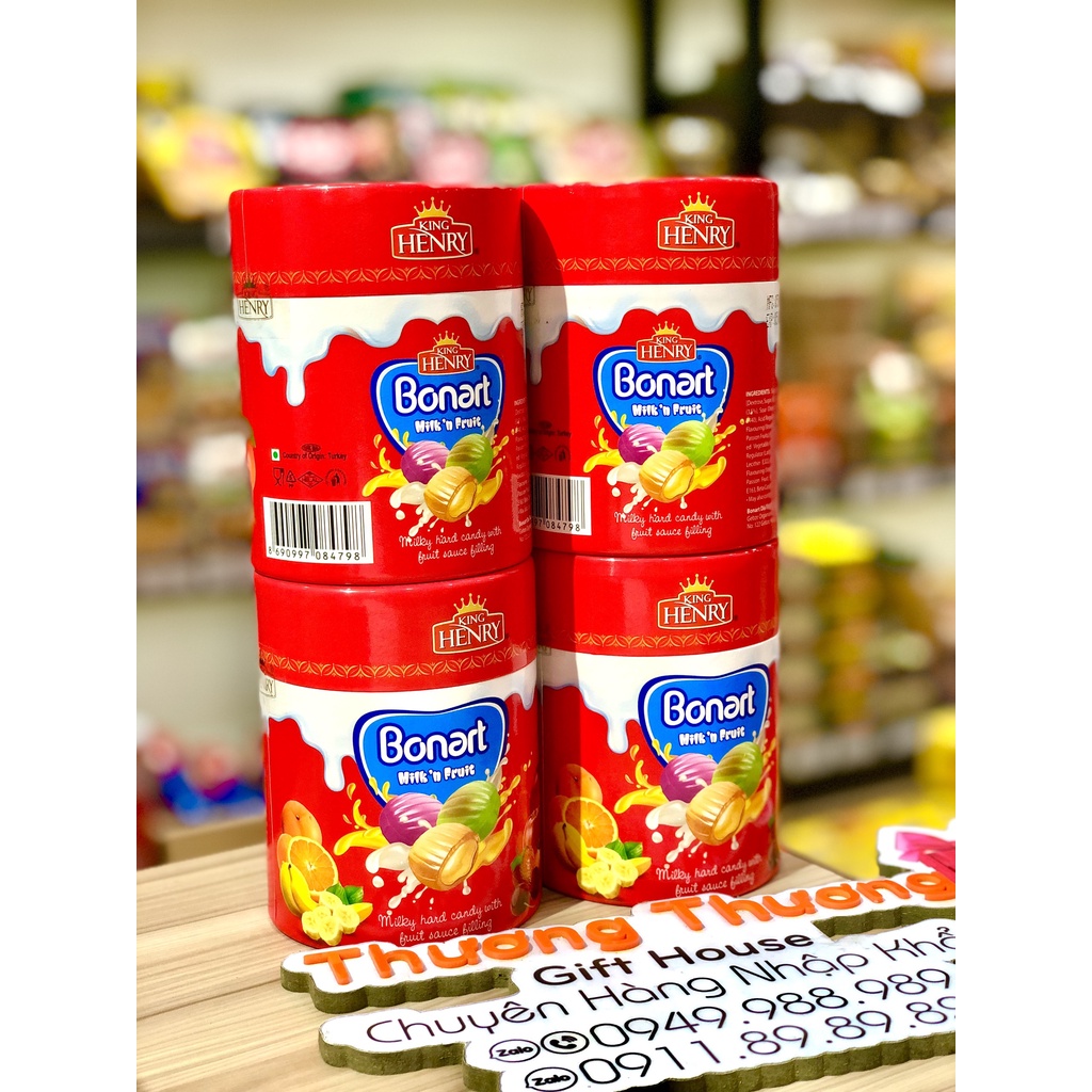 BONART KẸO TRÁI CÂY KING HENRY 100G- MIXED FRUIT HARD CANDY