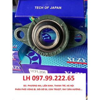 Gối đỡ vòng bi UCFL 205 lắp trục 25mm. Gối bi hạt xoài 2 lỗ