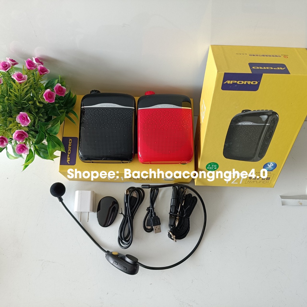 Máy trợ giảng không dây Aporo T21 2.4G, loa trợ giảng có bluetooth