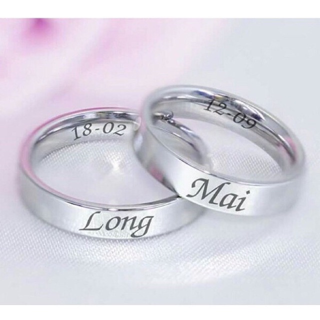 Nhẫn Inox Khắc Tên Theo Yêu Cầu