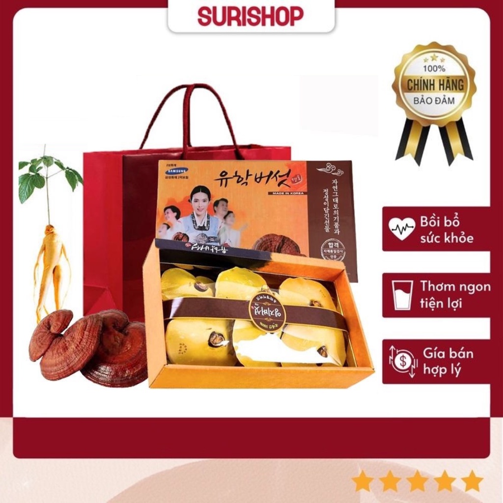 Nấm Linh Chi Đỏ Hàn Quốc Ba Cô Gái Hộp Giấy 1KG